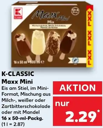 Kaufland K-CLASSIC Maxx Mini 16 x 50-ml-Packg. Angebot