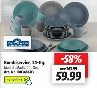 Lidl VAN W WELL Kombiservice, 24-tlg. Modell ,,Madita" Angebot