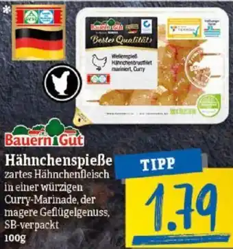 NP Discount Bauern Gut Hähnchenspieße 100g Angebot