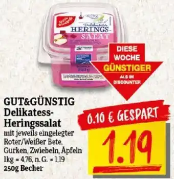 NP Discount GUT&GÜNSTIG Delikatess-Heringssalat 250 g Becher Angebot