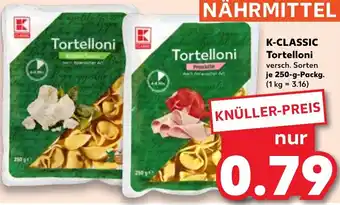 Kaufland K-CLASSIC Tortelloni 250 g Packg. Angebot