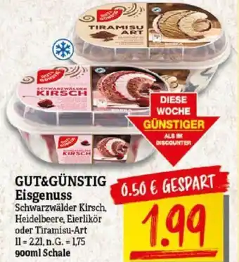 NP Discount GUT&GÜNSTIG Eisgenuss 900ml Schale Angebot