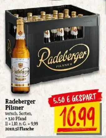 NP Discount Radeberger Pilsner 20x0,5 L Flasche Angebot