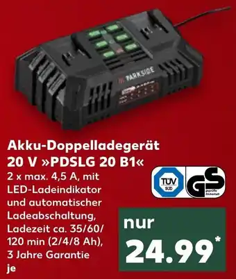 Kaufland Akku-Doppelladegerät 20 V »PDSLG 20 B1<< Angebot