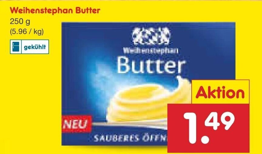 Weihenstephan Butter 250g Angebot bei Netto MarkenDiscount