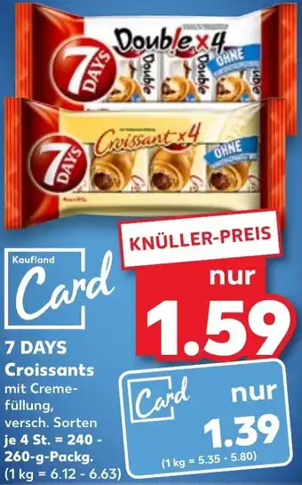 Kaufland 7 DAYS Croissants 240-260 g Packg. Angebot