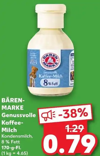 Kaufland BÄRENMARKE Genussvolle Kaffee-Milch 170 g Fl. Angebot