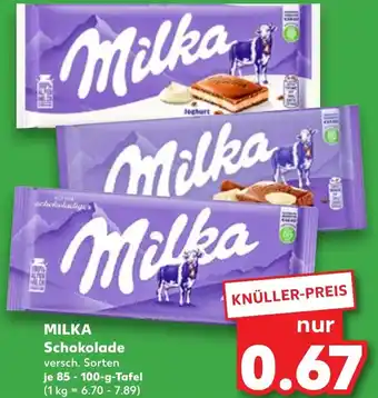 Kaufland MILKA Schokolade 85-100-g-Tafel Angebot