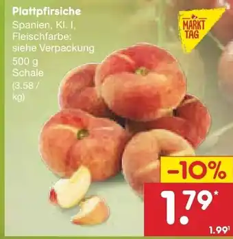 Netto Marken-Discount Plattpfirsiche 500 g Angebot