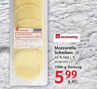 Selgros Economy Mozzarella Scheiben Angebot