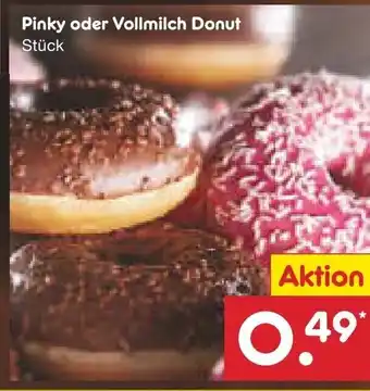 Netto Marken-Discount Pinky oder Vollmilch Donut Stück Angebot