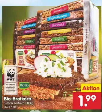 Netto Marken-Discount Bio-Brotkorb 5-fach sortiert, 500 g Angebot