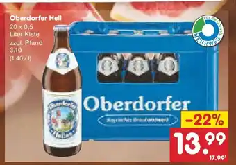 Netto Marken-Discount Oberdorfer Hell 20*500ml Angebot