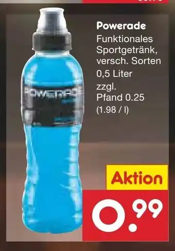 Netto Marken-Discount Powerade Funktionales Sportgetränk, versch. Sorten 0,5 Liter Angebot