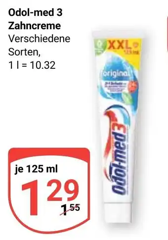 Globus Odol-med 3 Zahncreme je 125 ml Angebot