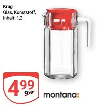 Globus montana: Krug Glas, Kunststoff, Inhalt: 1,21 Angebot