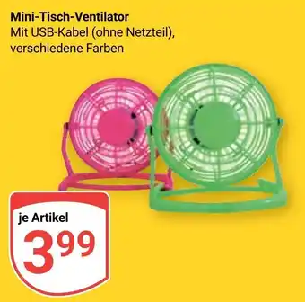 Globus Mini-Tisch-Ventilator Angebot