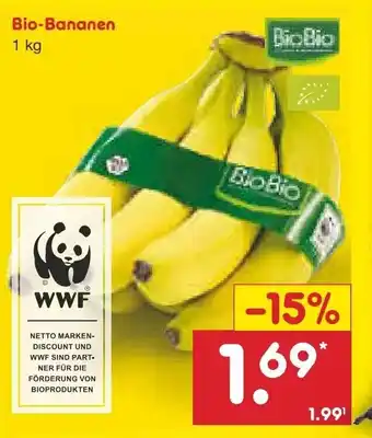 Netto Marken-Discount Bio-Bananen 1 kg Angebot