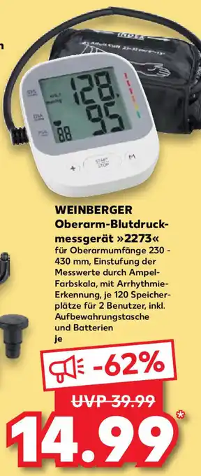 Kaufland WEINBERGER Oberarm-Blutdruckmessgerät »>2273<< Angebot