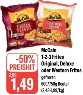 Feneberg McCain 1-2-3 Frites Original, Deluxe oder Western Frites 600/750g Beutel Angebot