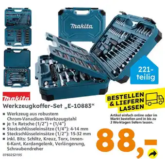 Globus Baumarkt Makita Werkzeugkoffer-Set ,,E-10883" Angebot