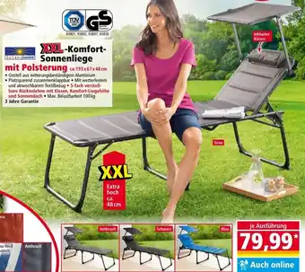 Norma Solax Sunshine XXL Komfort Sonnenliege mit Polsterung Angebot