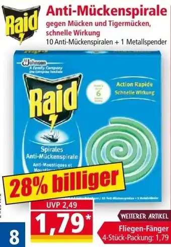 Norma Raid Anti-Mückenspirale Angebot