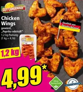 Norma GUT LANGENHOF Chicken Wings 1,2 kg Angebot