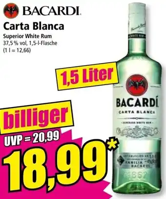 Norma BACARDI Carta Blanca 1,5 Liter Angebot