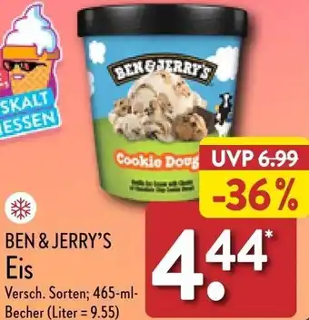 Aldi Nord BEN & JERRY'S Eis 465 ml Becher Angebot