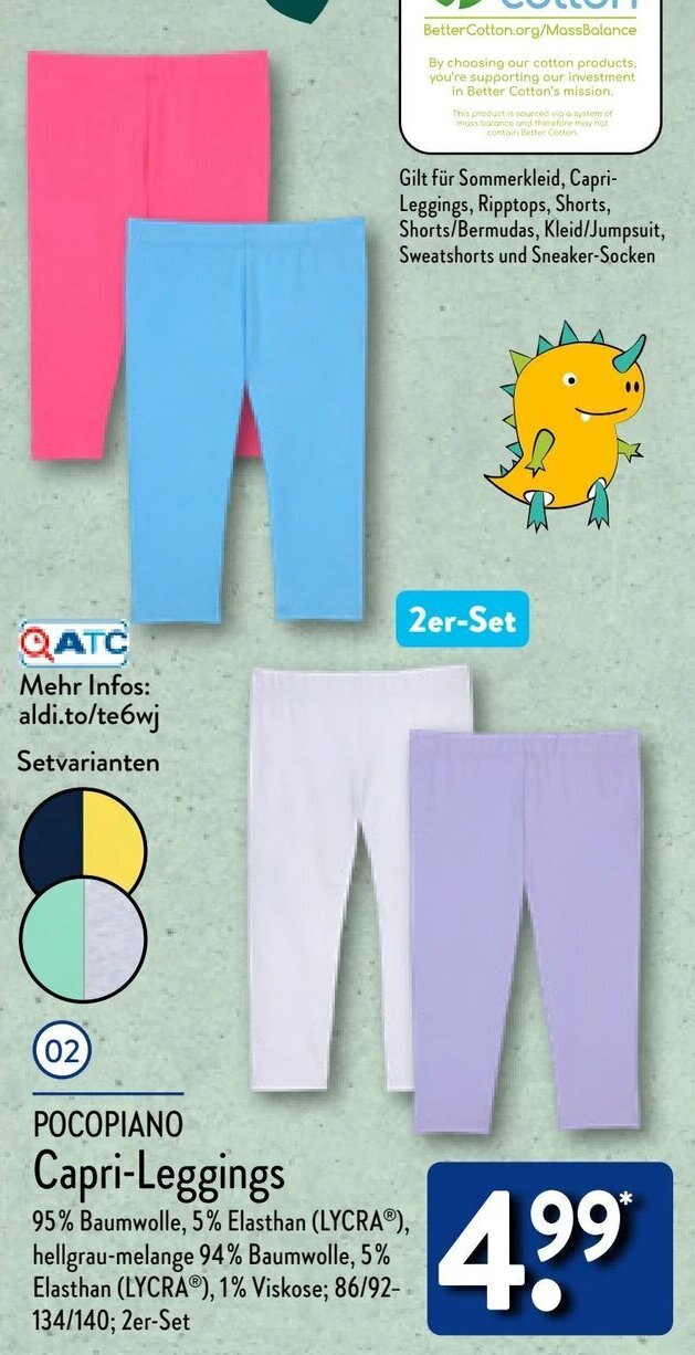 POCOPIANO CapriLeggings Angebot bei Aldi Nord