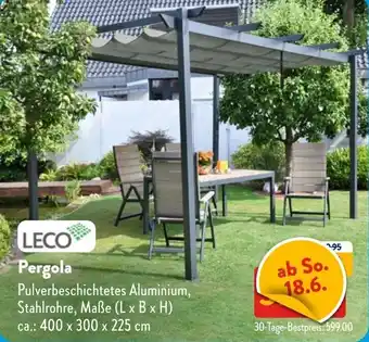 Aldi Nord LECO Pergola Angebot