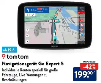 Aldi Nord tomtom Navigationsgerät Go Expert 5 Angebot