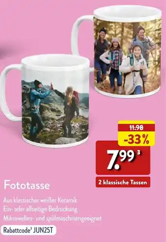 Aldi Nord Fototasse Angebot