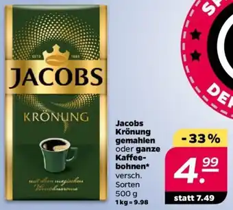 NETTO Jacobs Krönung gemahlen oder ganze 500 g Angebot