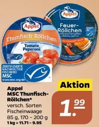 NETTO Appel MSC Thunfisch-Röllchen 170-200 g Angebot