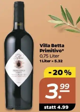 NETTO Villa Betta Primitivo* 0,75 Liter Angebot