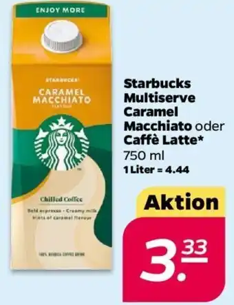 NETTO Starbucks Multiserve Caramel Macchiato oder Caffè Latte* 750 ml Angebot