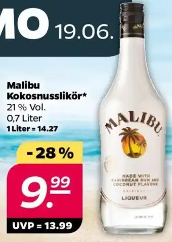 NETTO Malibu Kokosnusslikör 0,7 Liter Angebot