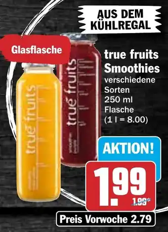 Hit true fruits Smoothies 250 ml Flasche Angebot