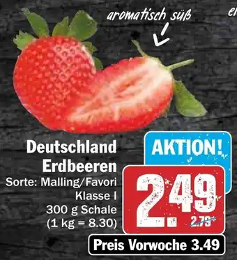 Hit Deutschland Erdbeeren 300 g Schale Angebot