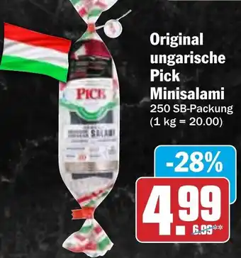 Hit Original ungarische Pick Minisalami 250 g SB-Packung Angebot