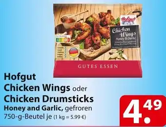 Famila Nord Ost Hofgut Chicken Wings oder Chicken Drumsticks 750-g-Beutel Angebot