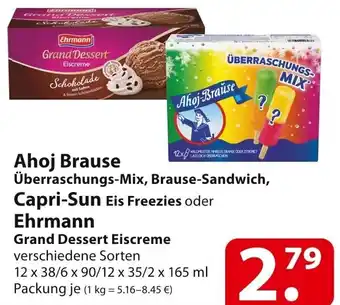 Famila Nord Ost Ahoj Brause, Capri Sun oder Ehrmann Grand Dessert Eiscreme Angebot