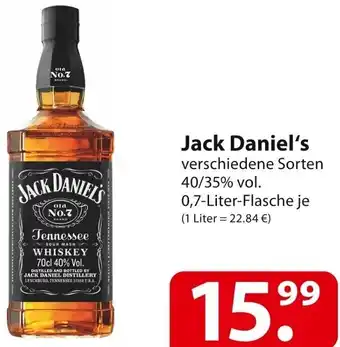 Famila Nord Ost Jack Daniel's 0,7-Liter-Flasche Angebot