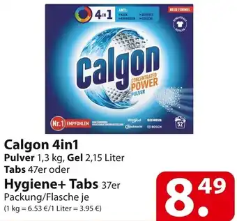 Famila Nord Ost Calgon 4in1 oder Hygiene+ Tabs 37er Packung/Flasche Angebot