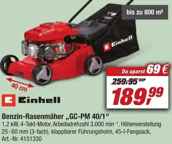 toom Baumarkt Einhell Benzin-Rasenmäher ,,GC-PM 40/1" Angebot