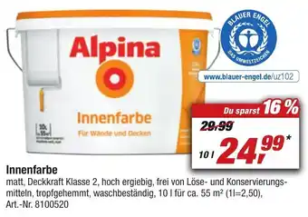 toom Baumarkt Alpina Innenfarbe 10 L Angebot