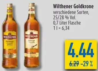 diska Wilthener Goldkrone 0,7 Liter Flasche Angebot