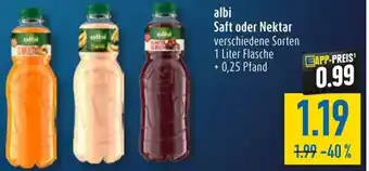 diska albi Saft oder Nektar 1 Liter Flasche Angebot